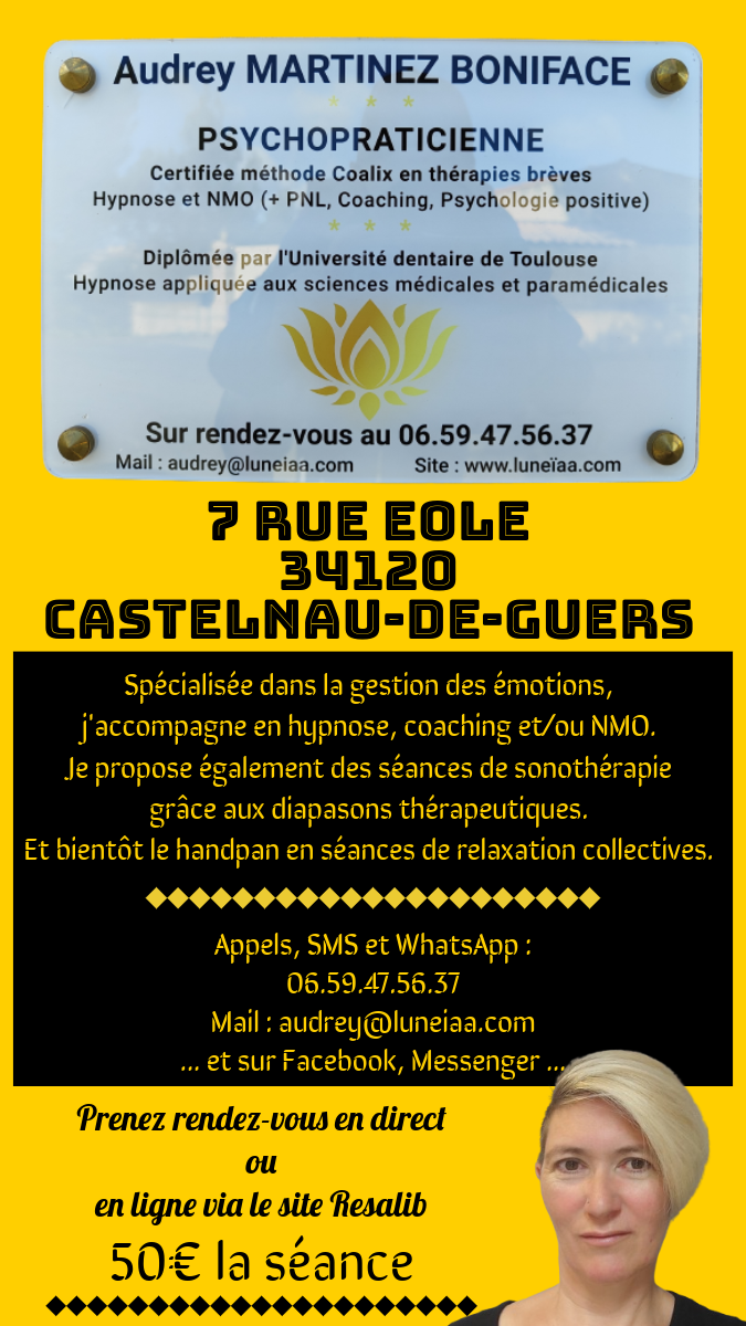 Flyer de l'atelier de Audrey MARTINEZ BONIFACE
