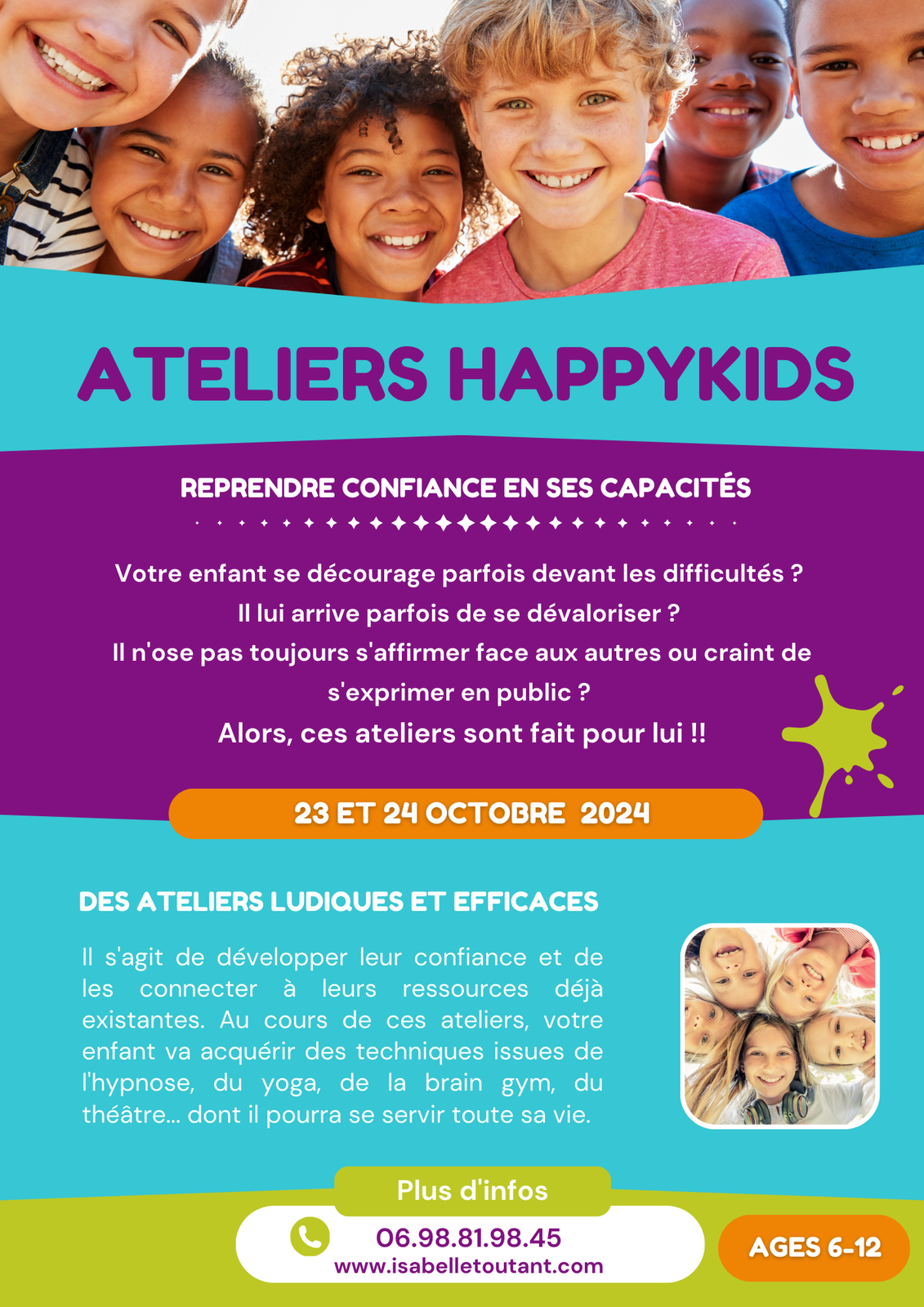Flyer de l'atelier de Isabelle TOUTANT